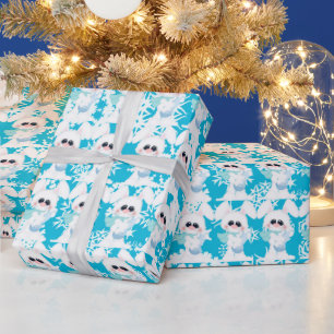 Christmas snow bunny Holiday wrapping paper