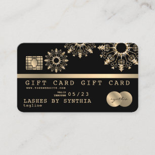 Christmas Snow Credit Card Gift Card Certificate