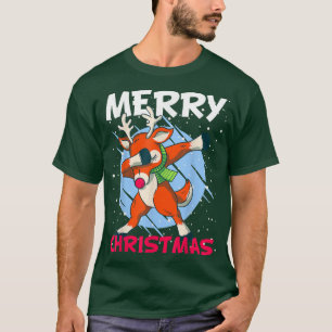 Christmas Snow Dabbing Santa Rudolf Red Nose Reind T-Shirt