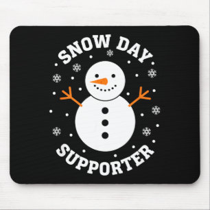 Christmas Snow Day Suprter Snowflake Snowman Funny Mouse Mat