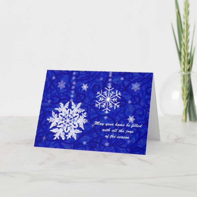 Christmas Snow Flake Greeting Card (Front)