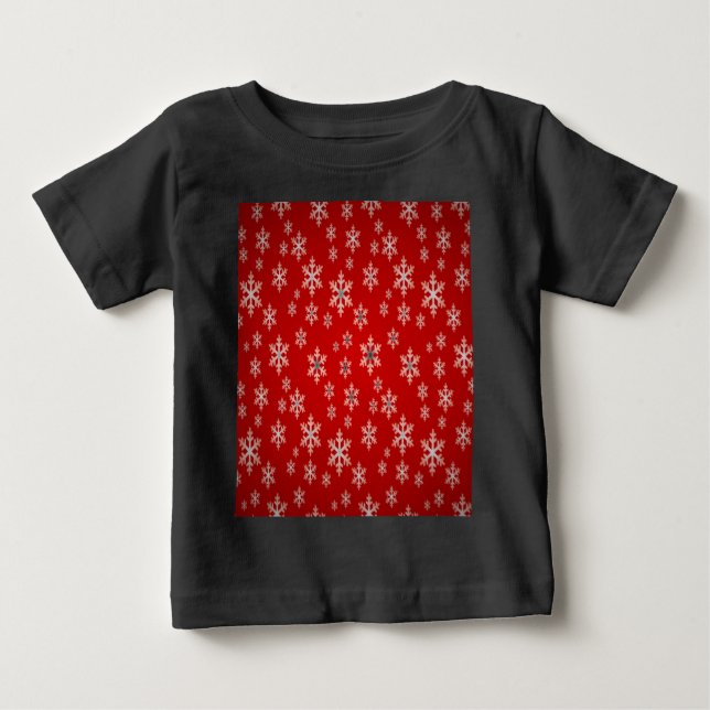 christmas snow flake pattern baby T-Shirt (Front)