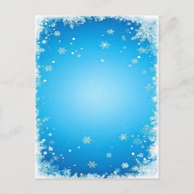 Christmas Snow Flakes Decoration Digital Art Postcard (Front)