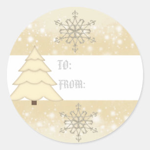 Christmas Snow Flakes gift tag
