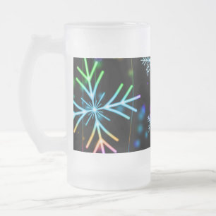 Christmas Snow Frosted 16 oz Frosted Glass Mug