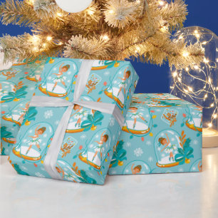 Christmas Snow Globe Ballerina  Wrapping Paper