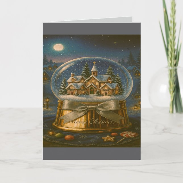 Christmas Snow Globe Card (Front)