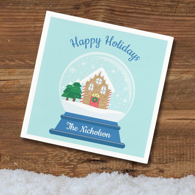 CHRISTMAS SNOW GLOBE NAPKIN (Creator Uploaded)