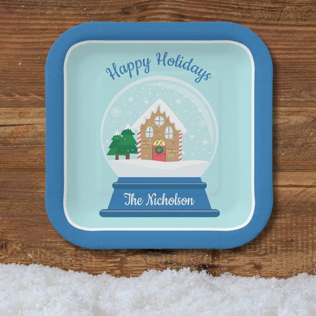 CHRISTMAS SNOW GLOBE PAPER PLATE (Creator Uploaded)