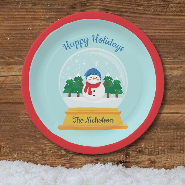 CHRISTMAS SNOW GLOBE PAPER PLATE (Creator Uploaded)