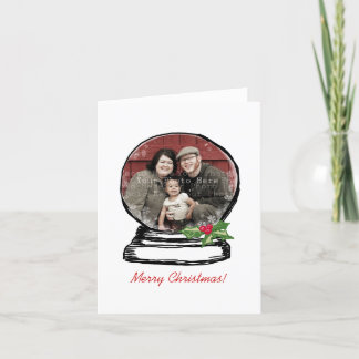 Christmas Snow Globe Photo Holiday Card