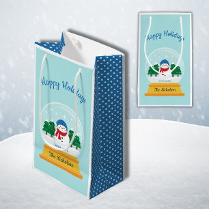 CHRISTMAS SNOW GLOBE SMALL GIFT BAG