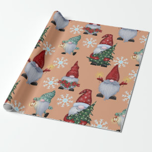 Christmas Snow Gnomes  Wrapping Paper