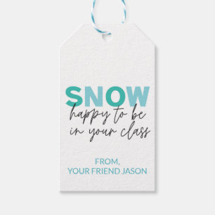 Christmas Snow Happy to Be in Your Class kids'  Gift Tags