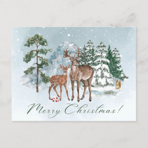Christmas Snow in the Woods Nature  Postcard