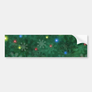 Christmas Snow Lights Bumper Sticker