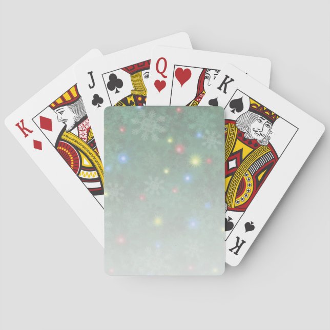 Christmas Snow Lights II Playing Cards (Back)