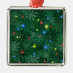 Christmas Snow Lights Metal Tree Decoration