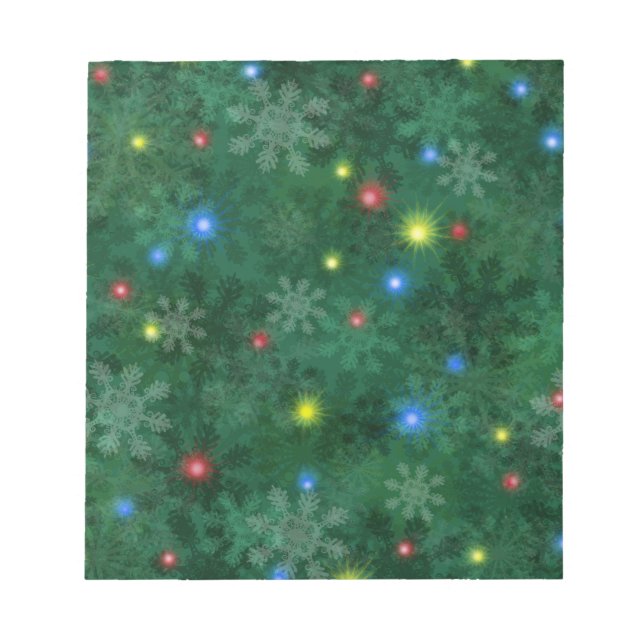 Christmas Snow Lights Notepad (Front)
