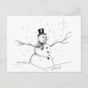 Christmas Snow, man - Greeting Card