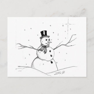 Christmas Snow, man - Greeting Card