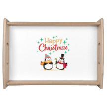 Christmas Snow Men serving tray