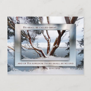 Christmas Snow over Bay Holiday Postcard