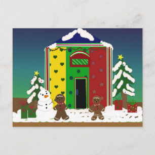 Christmas Snow Scene Holiday Postcard