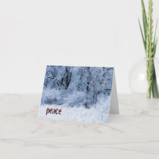 Christmas Snow Trees Greeting card ("peace")