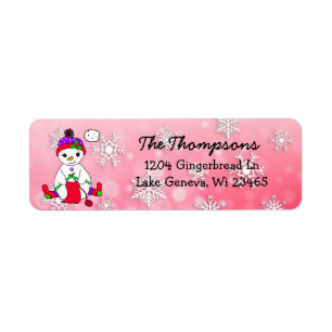 Christmas Snow Woman Knitting  Background