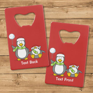 Christmas Snowballing penguins