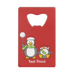 Christmas Snowballing penguins