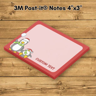 Christmas Snowballing penguins Post-it Notes