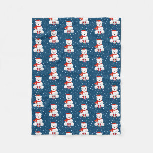 Christmas Snowbear Fleece Blanket