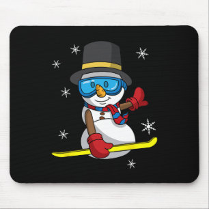 Christmas Snowboarding Snowman Snowboarder Snowboa Mouse Mat