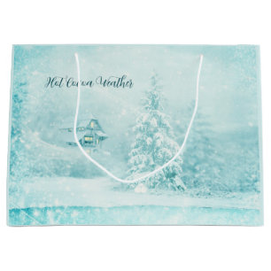 Christmas Snowed In Hot Cocoa Weather Large Gift Bag