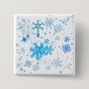 Christmas Snowfall 15 Cm Square Badge
