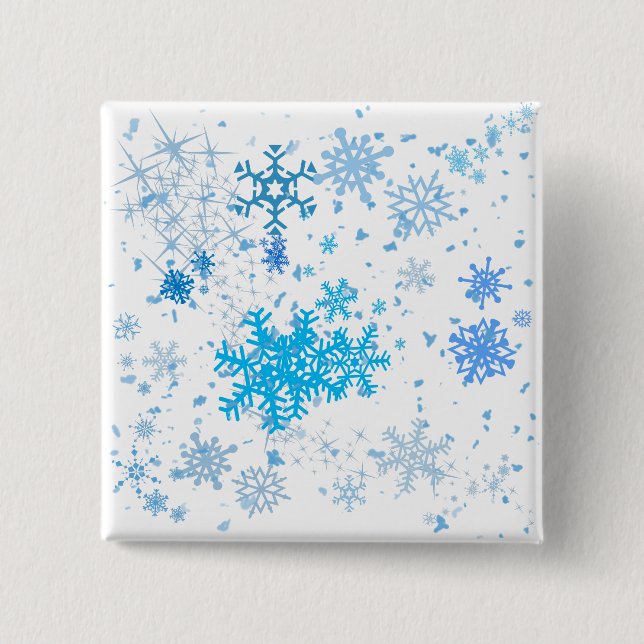Christmas Snowfall 15 Cm Square Badge (Front)