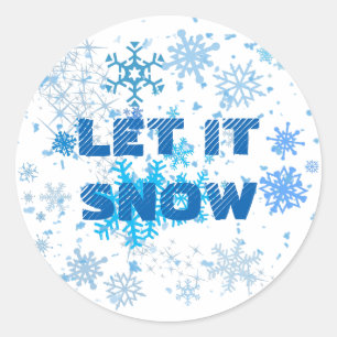 Christmas Snowfall Classic Round Sticker