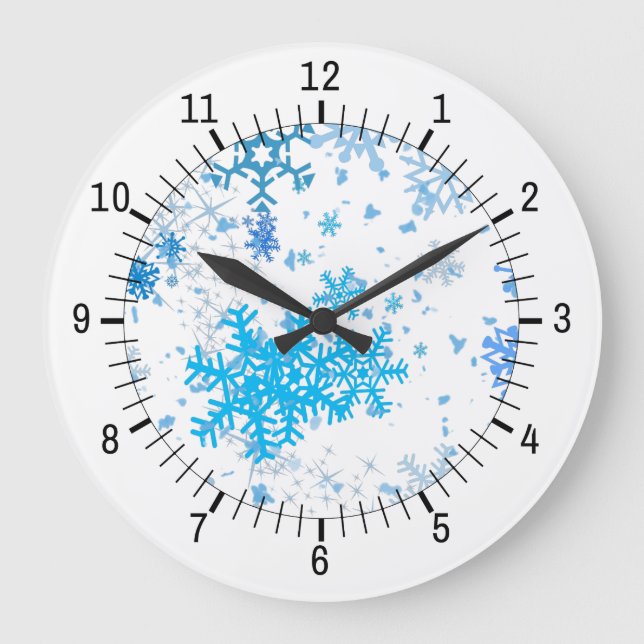Christmas Snowfall Large Clock (Front)