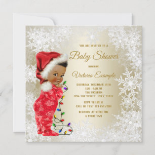 Christmas Snowflake Baby Shower Invitations