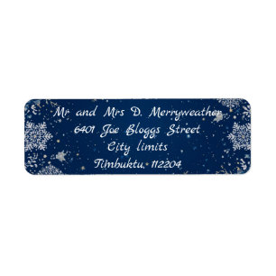 Christmas Snowflake Blue and White