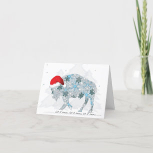 Christmas Snowflake Buffalo Holiday Card