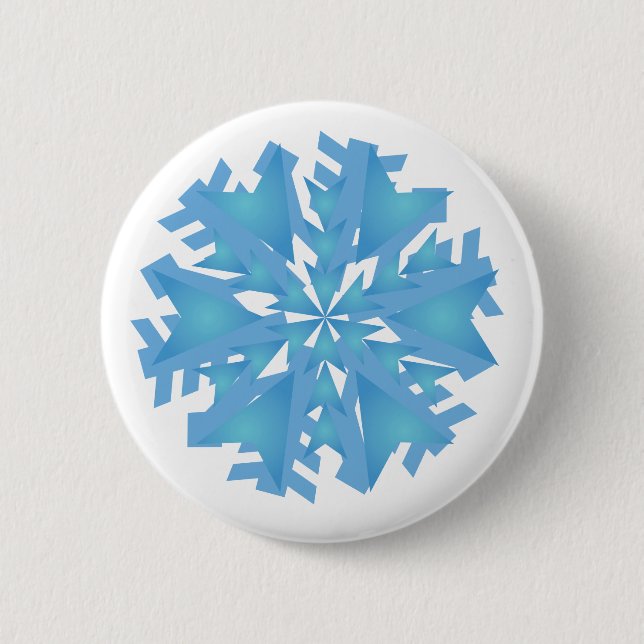 Christmas Snowflake Button (Front)