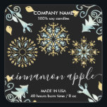 Christmas Snowflake Candle label product label<br><div class="desc">Pack your Christmas hand made candles in jars with this beautiful Christmas Snowflake  labels</div>