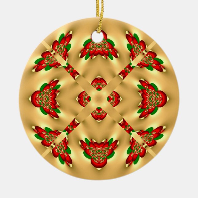Christmas Snowflake Ceramic Tree Decoration (Front)