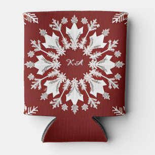 Christmas Snowflake Design Can Cooler