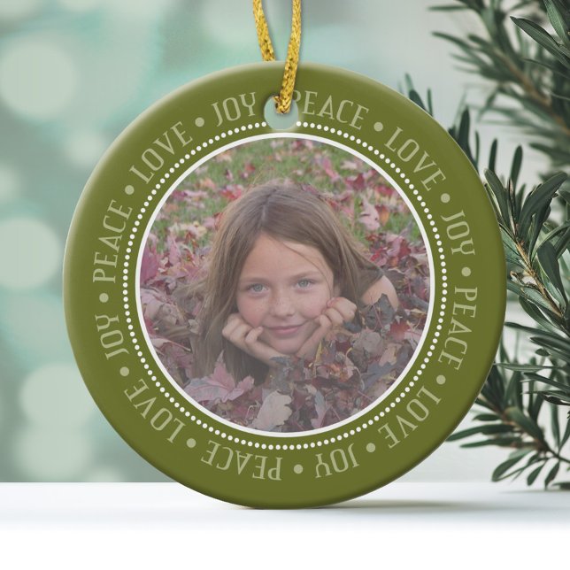 Christmas Snowflake: Double-Sided Photo Ceramic Tree Decoration (Personalized Photo Ornament)