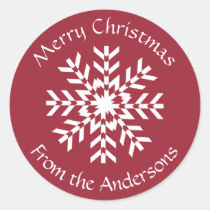 Christmas Snowflake Gift Tag From Your Family