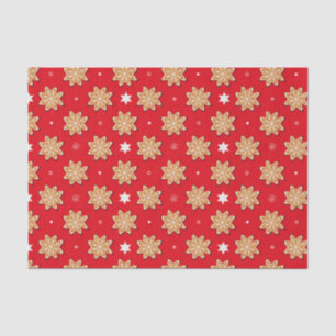 Christmas Snowflake Gingerbread Cookies Tissue Paper
